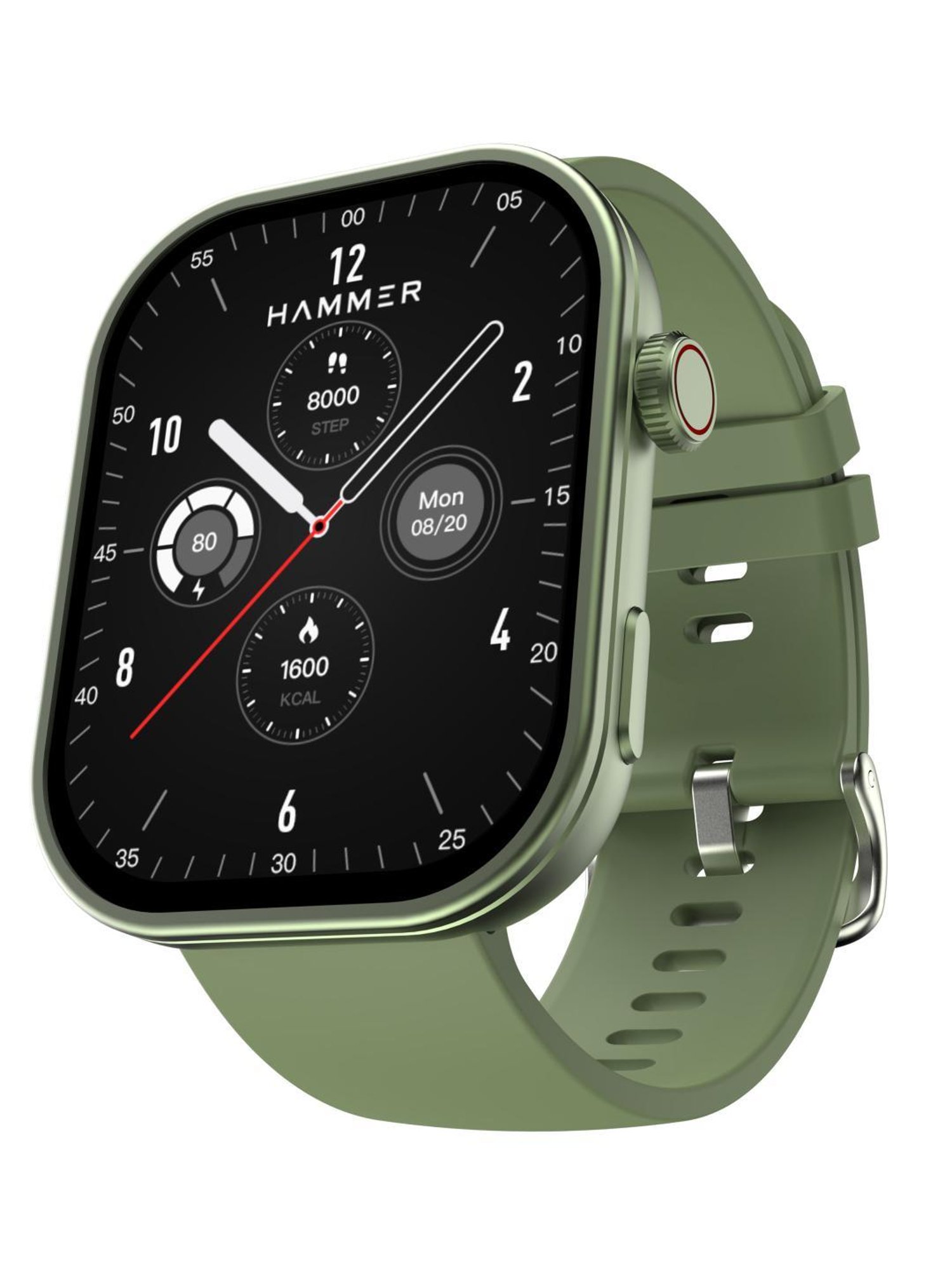 Hammer Tussle BT Calling Smartwatch with 2.01 inch HD Display & Voice Assistant (Limelight Green)