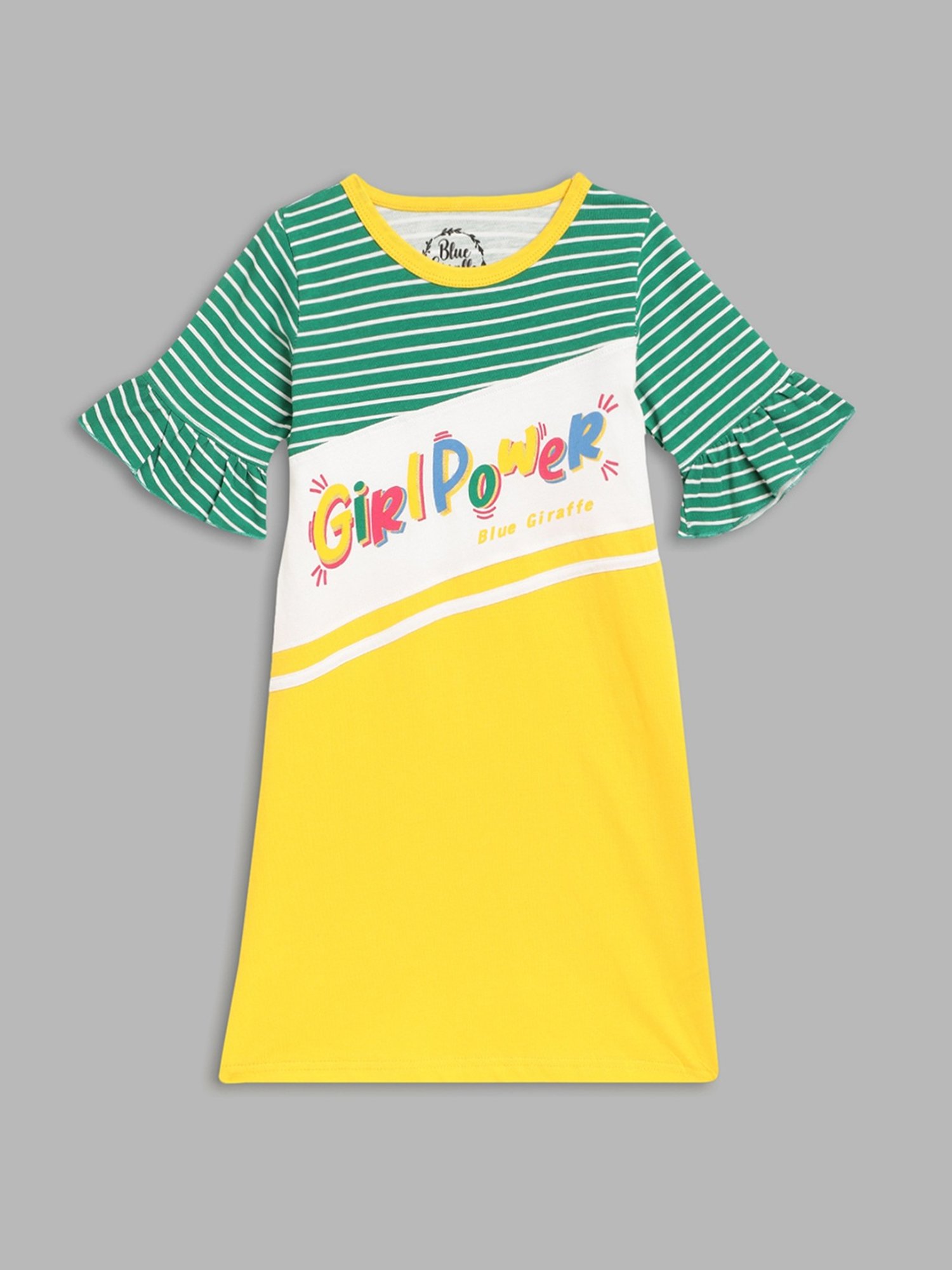 Blue Giraffe Kids Multicolor Cotton Printed Dress