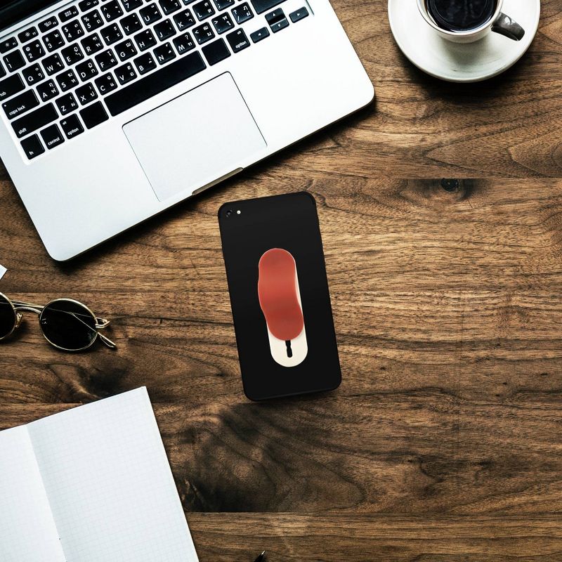 Phone Fin Finger Grip Matte Rubber - Red