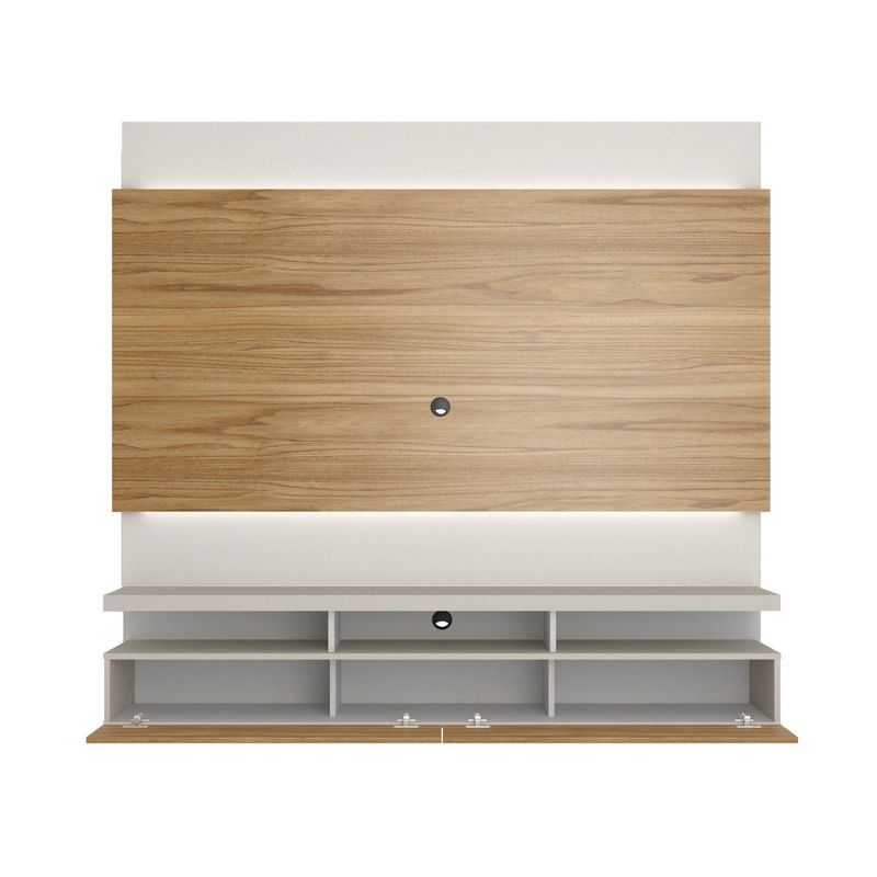 65" Brill Floating Entertainment Center Cinnamon/Off White - Manhattan Comfort