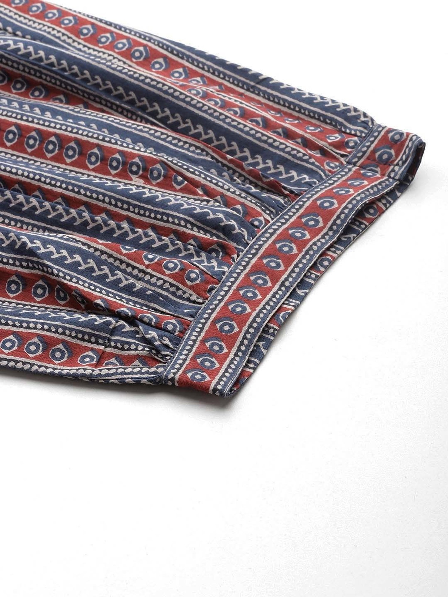 READIPRINT FASHIONS Blue Cotton Printed Kurta Salwar Set With Dupatta