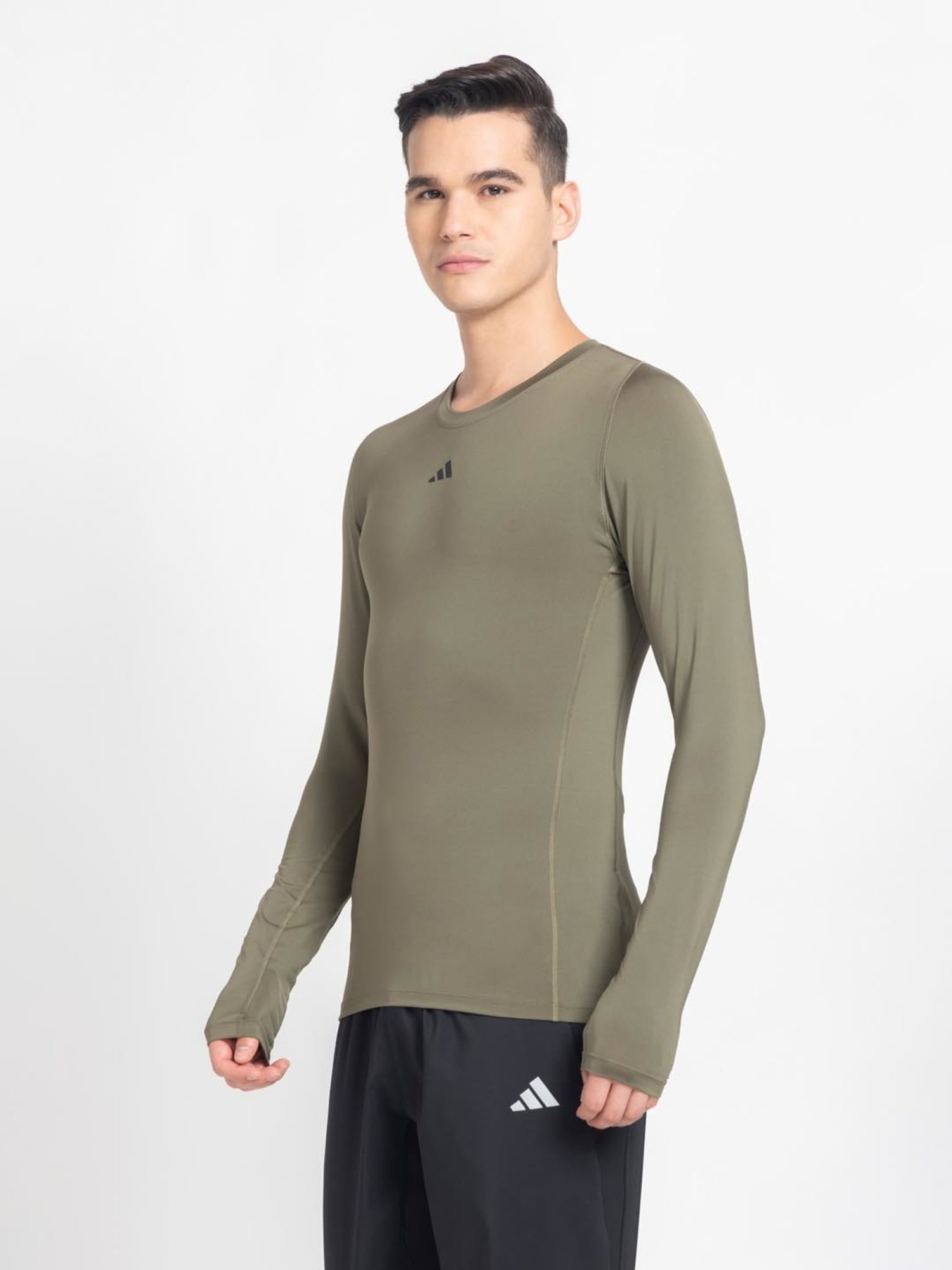 Adidas Green Fitted Fit Sports T-Shirt