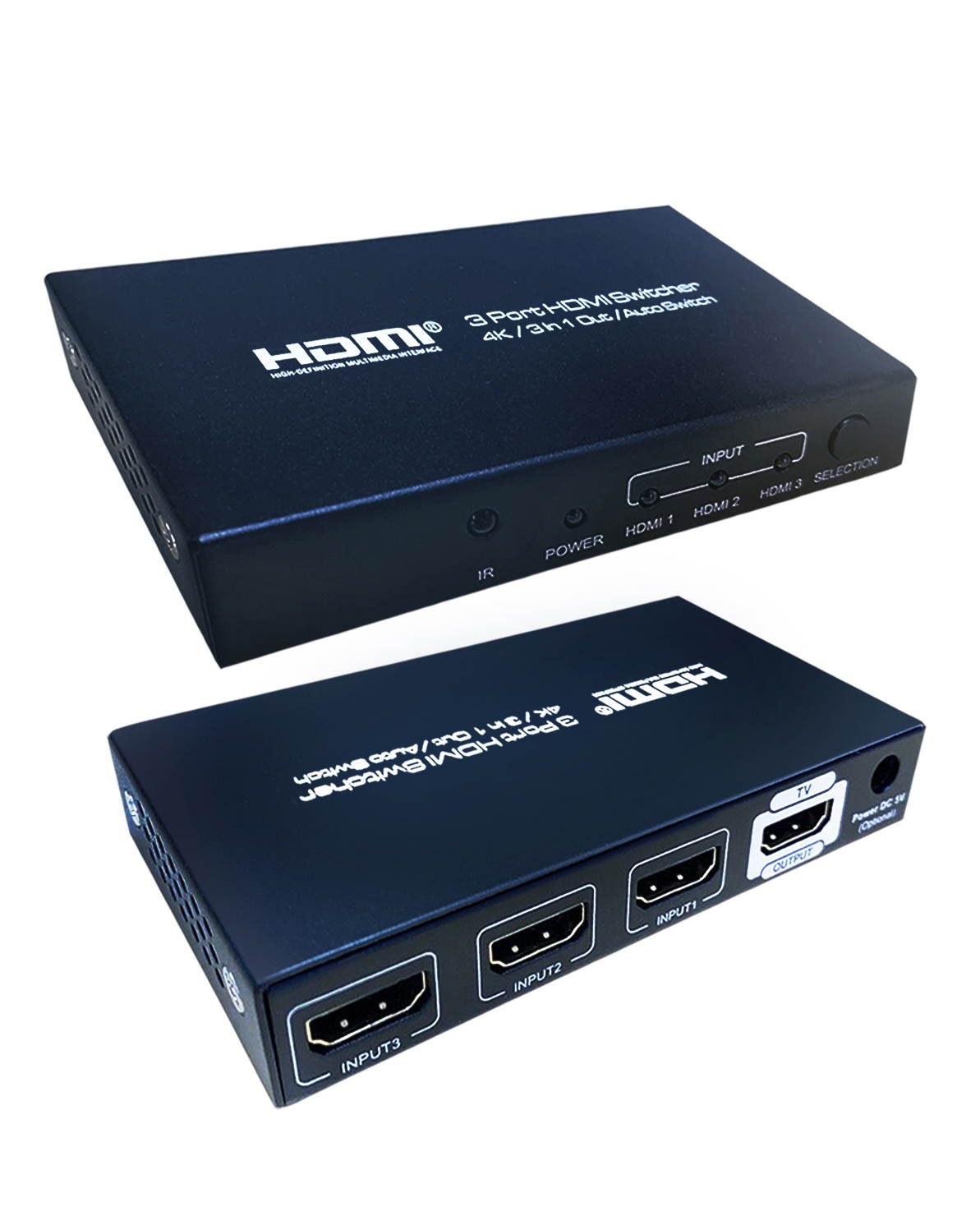 3 In 1 Out HDMI Auto Switch Box Plus Remote, 4K Ultra HD at 30Hz Switcher