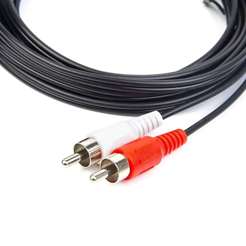 2Male to 2Male RCA Audio Cable 15Feet 10Pack