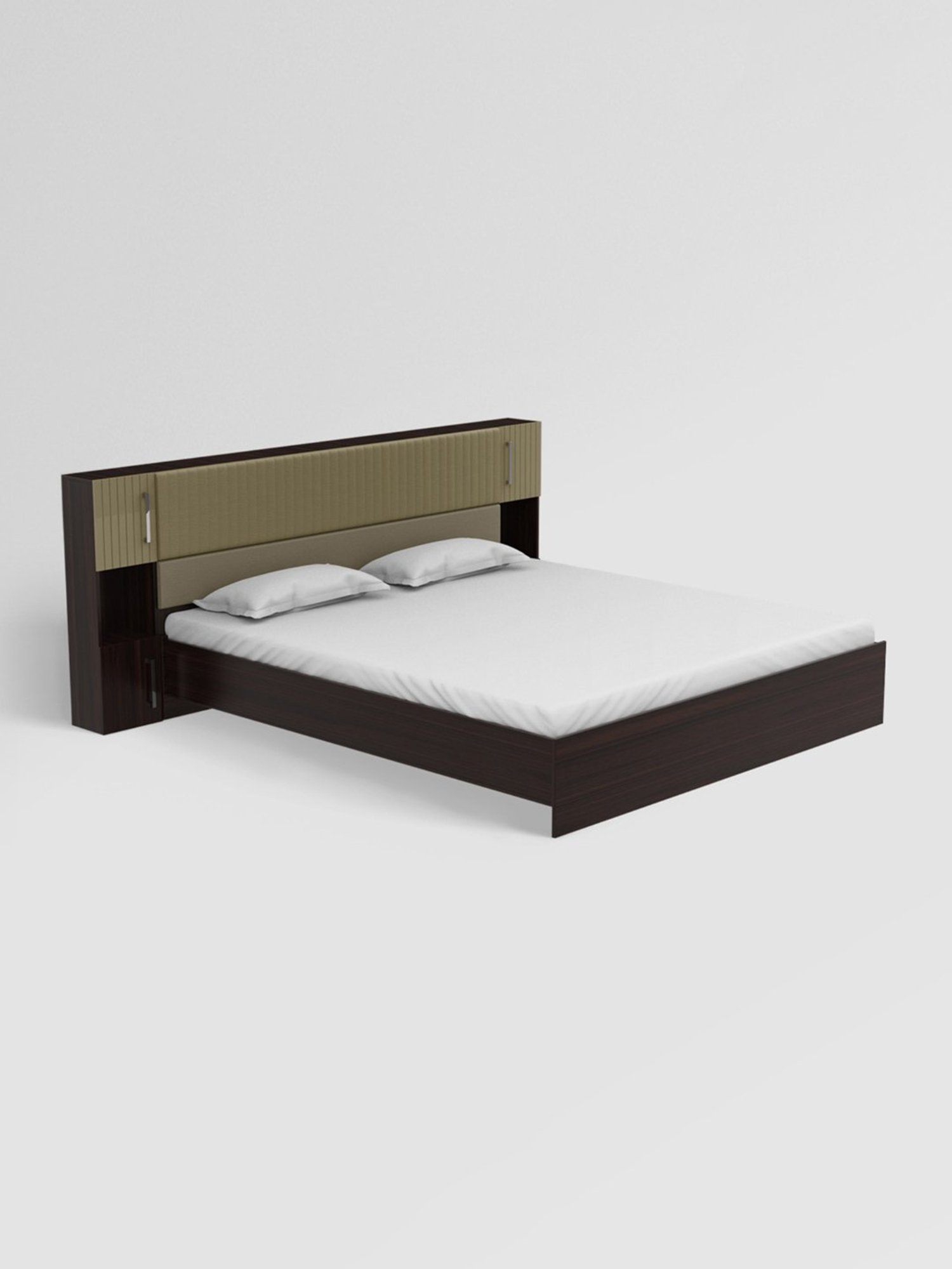 Nilkamal Riva Black Engineered Wood King Size Bed with Storage