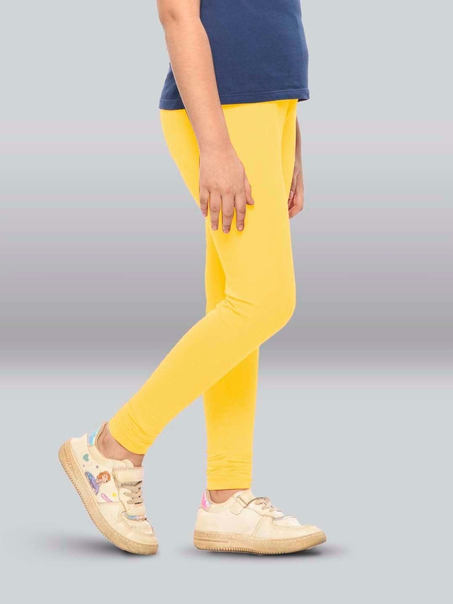 Lyra Kids Yellow & Red Skinny Fit Leggings (Pack of 2)