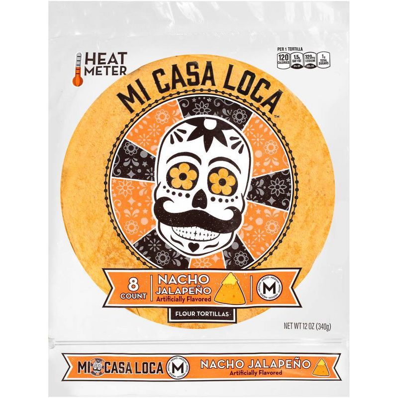Micasa 8" Nacho Cheese Jalapeno Flour Tortillas - 12oz/8ct