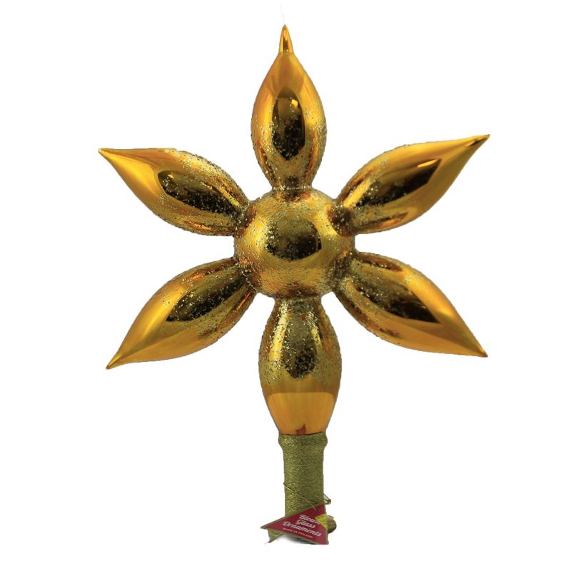 Morawski 13.25" Gold Starlight Tree Topper Finial Reflector Centerpiece  -  Tree Ornaments