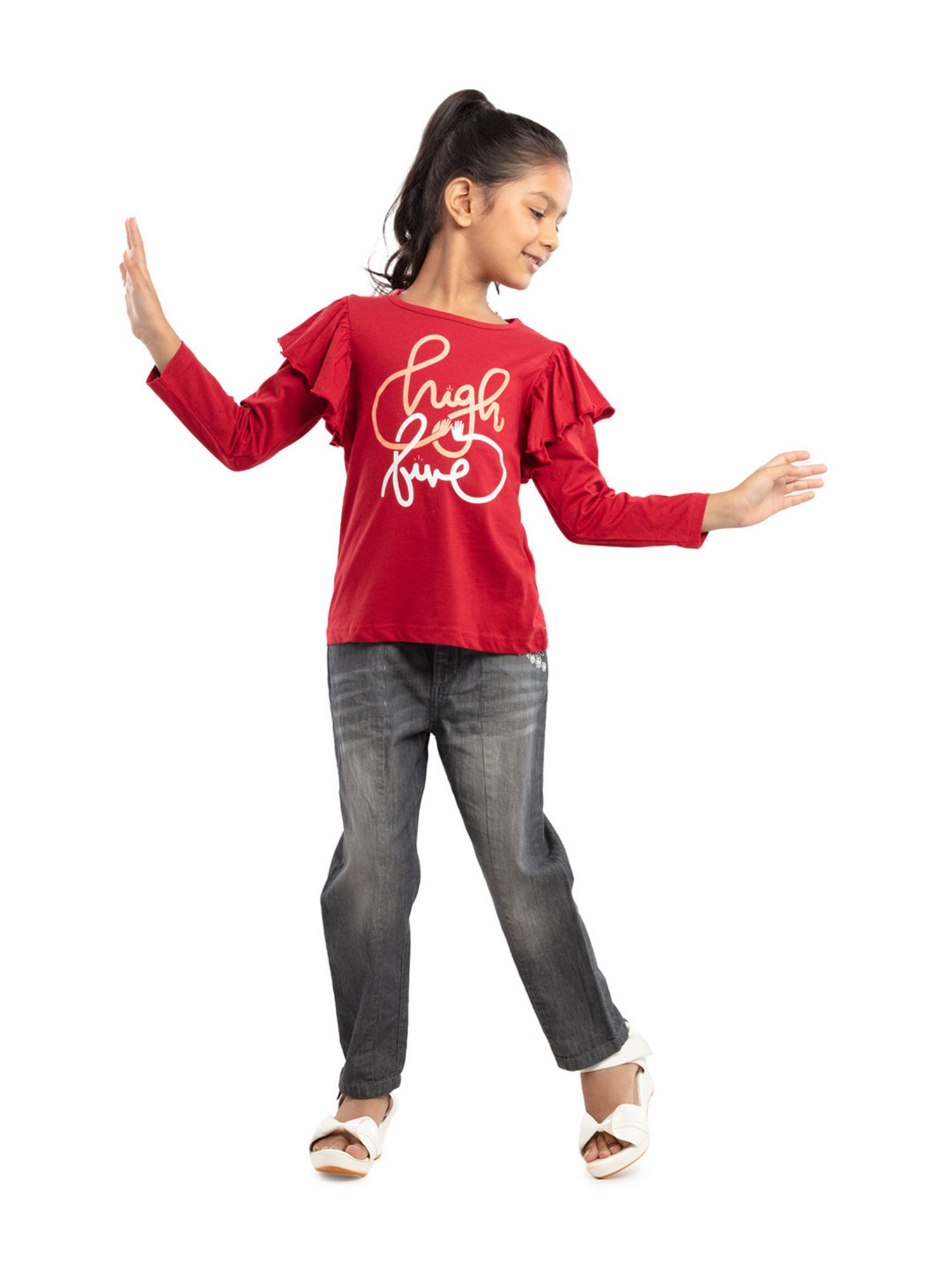 Tiny Girl Kids Pink Solid Top