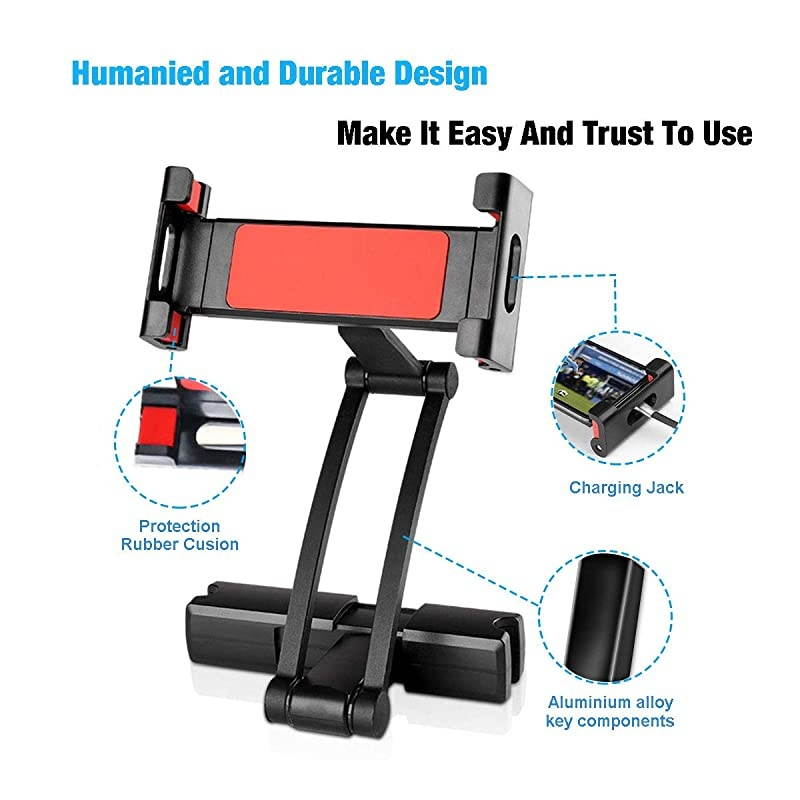 Headrest Mount Car Headrest Tablet Mount Adjustable Backseat Tablet Holder for Apple ProAirMiniNintendo SwitchSamsung Tablet Fire Tablets Phones iPhones and Any from 513Black
