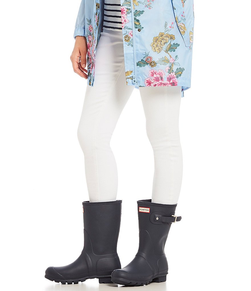 Hunter Women's Original Short Matte Buckle Strap Rain Boots