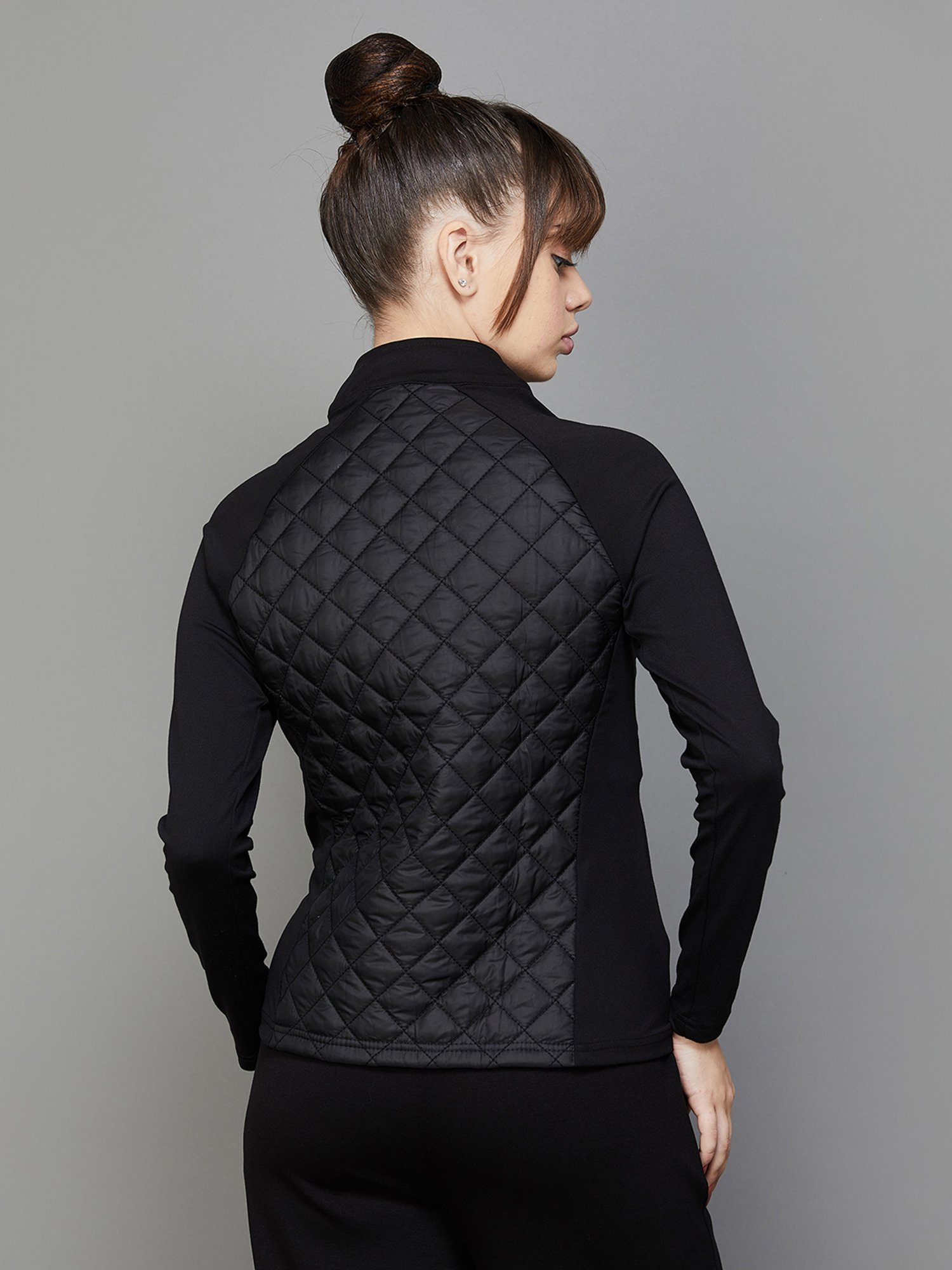 KAPPA Black Quilted Sports Jacket