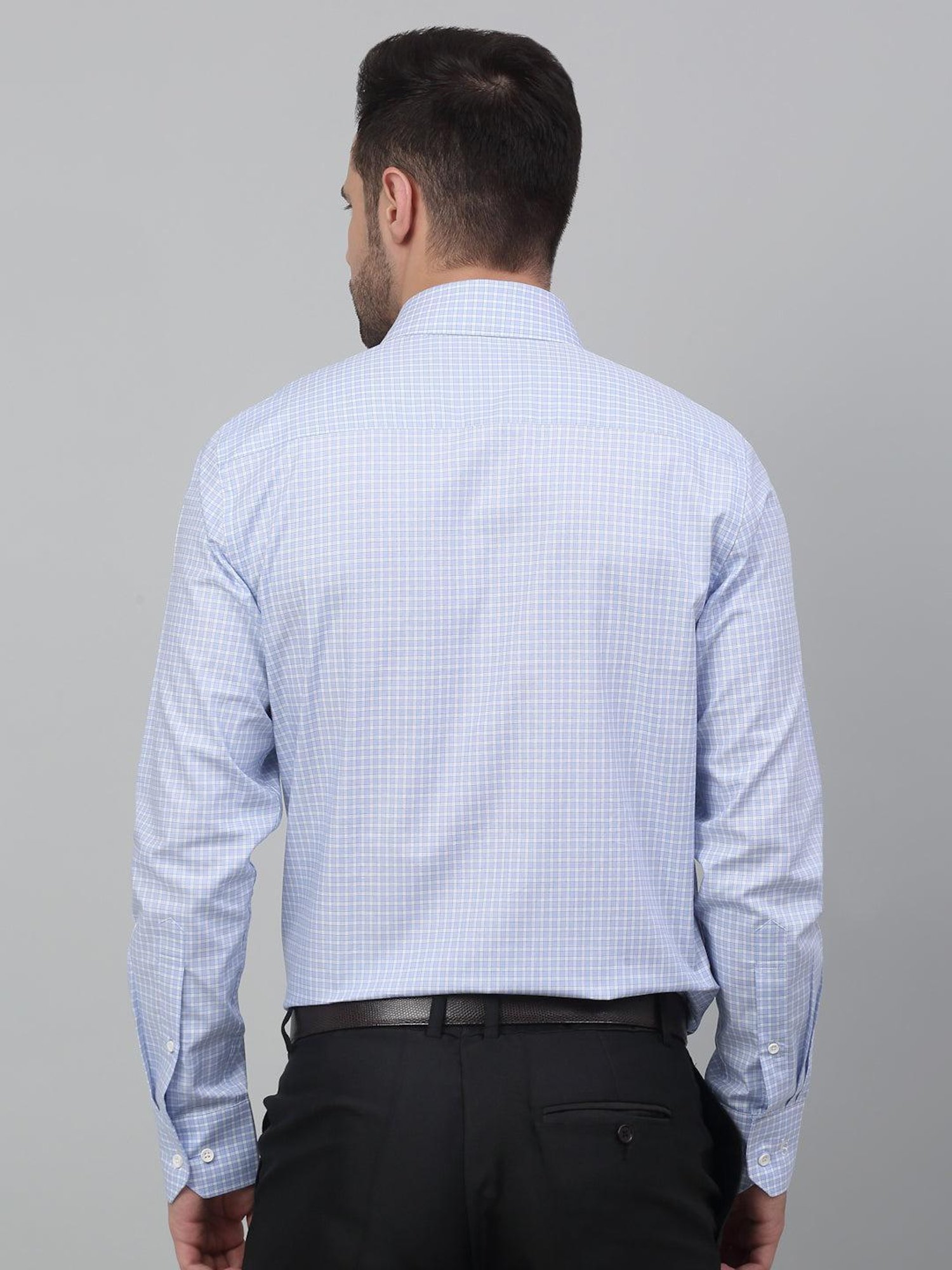 Louis Stitch Blue Cotton Regular Fit Checks Shirt