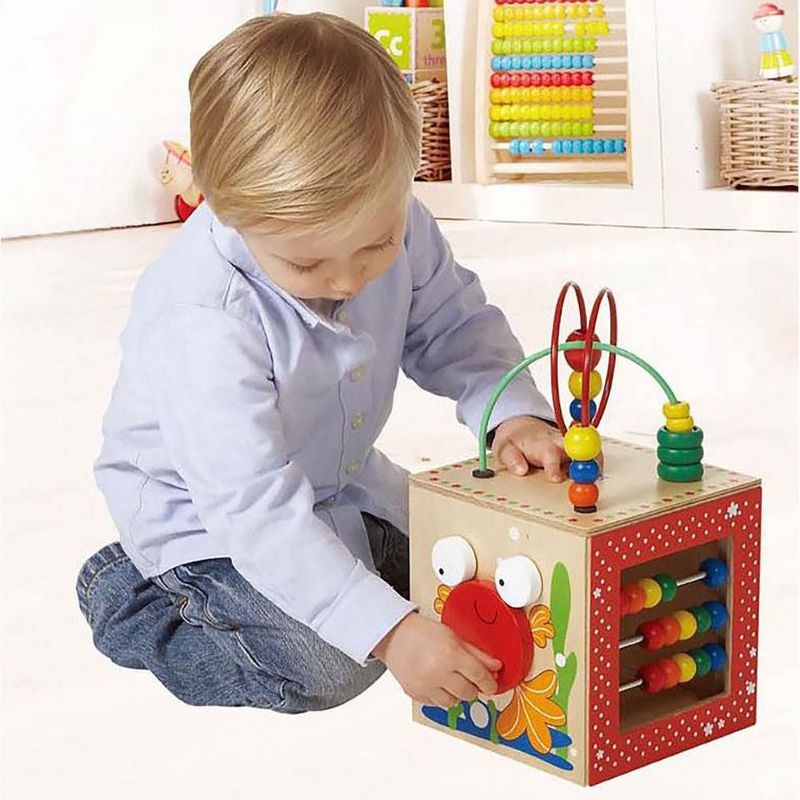 Hape Kids Educational Wooden Discovery Box Bead Maze Activity Center Baby Toy