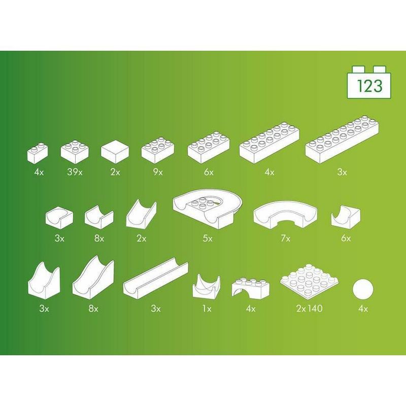Hubelino Marble Run - 123-Piece Basic Building Box
