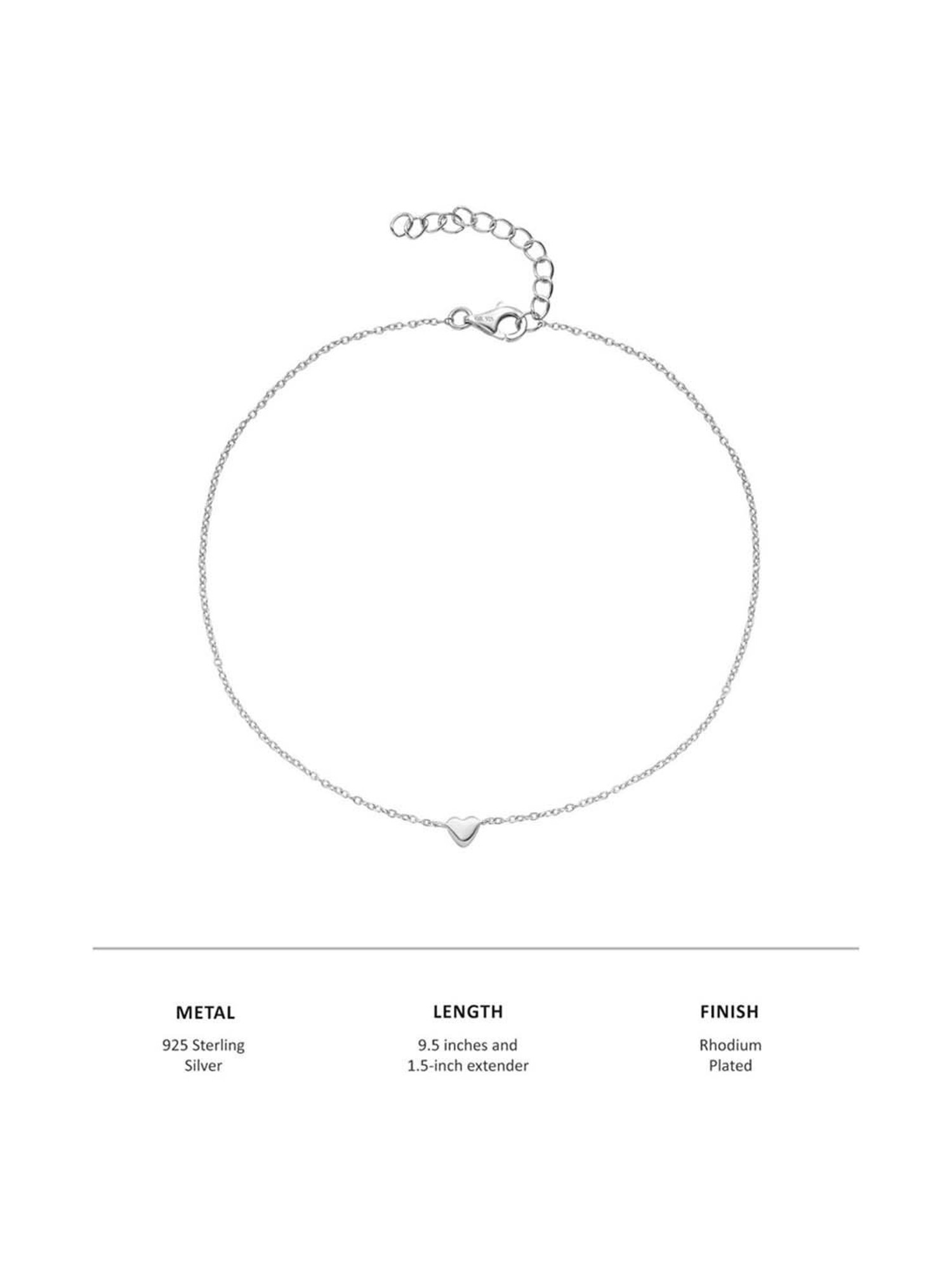 Silberry 92.5 Sterling Silver Isabelle Anklet