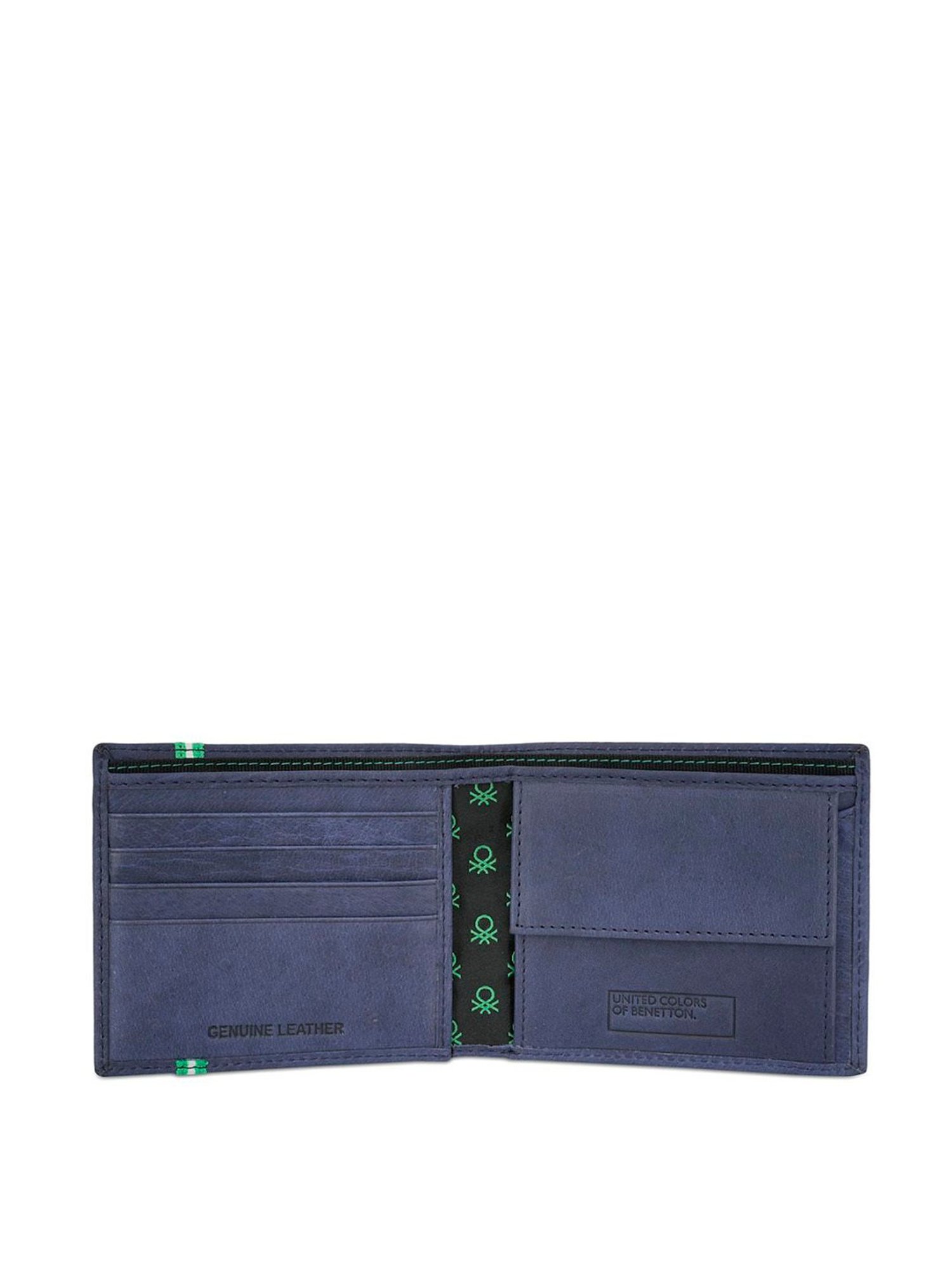 United Colors of Benetton Natalio Navy Leather Solid Bi-Fold Wallet
