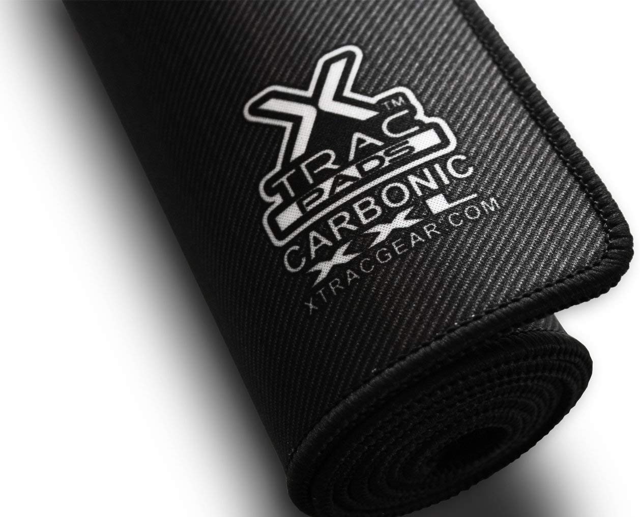 Mouse pad, XTracPads Carbonic XXL Desk moue pad Mat, 13x 36x0.1 inches, Polished textile surface, Overlock stitch edges, Desk Mat Desk Mouse Pad with Comfortable Writing Surface for Office and Home