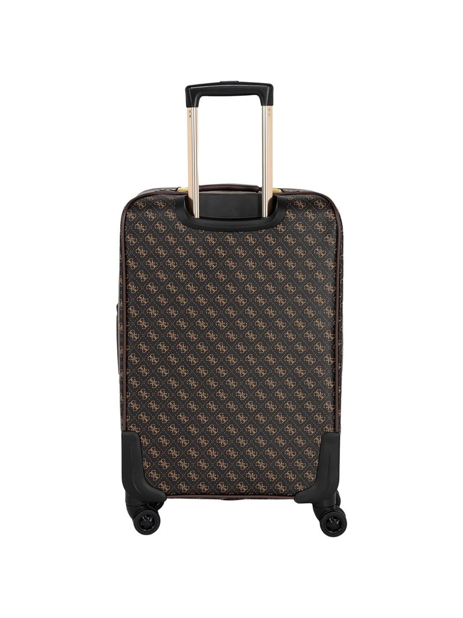 Guess Brown 8 wheels Large Soft Cabin Trolley Bag