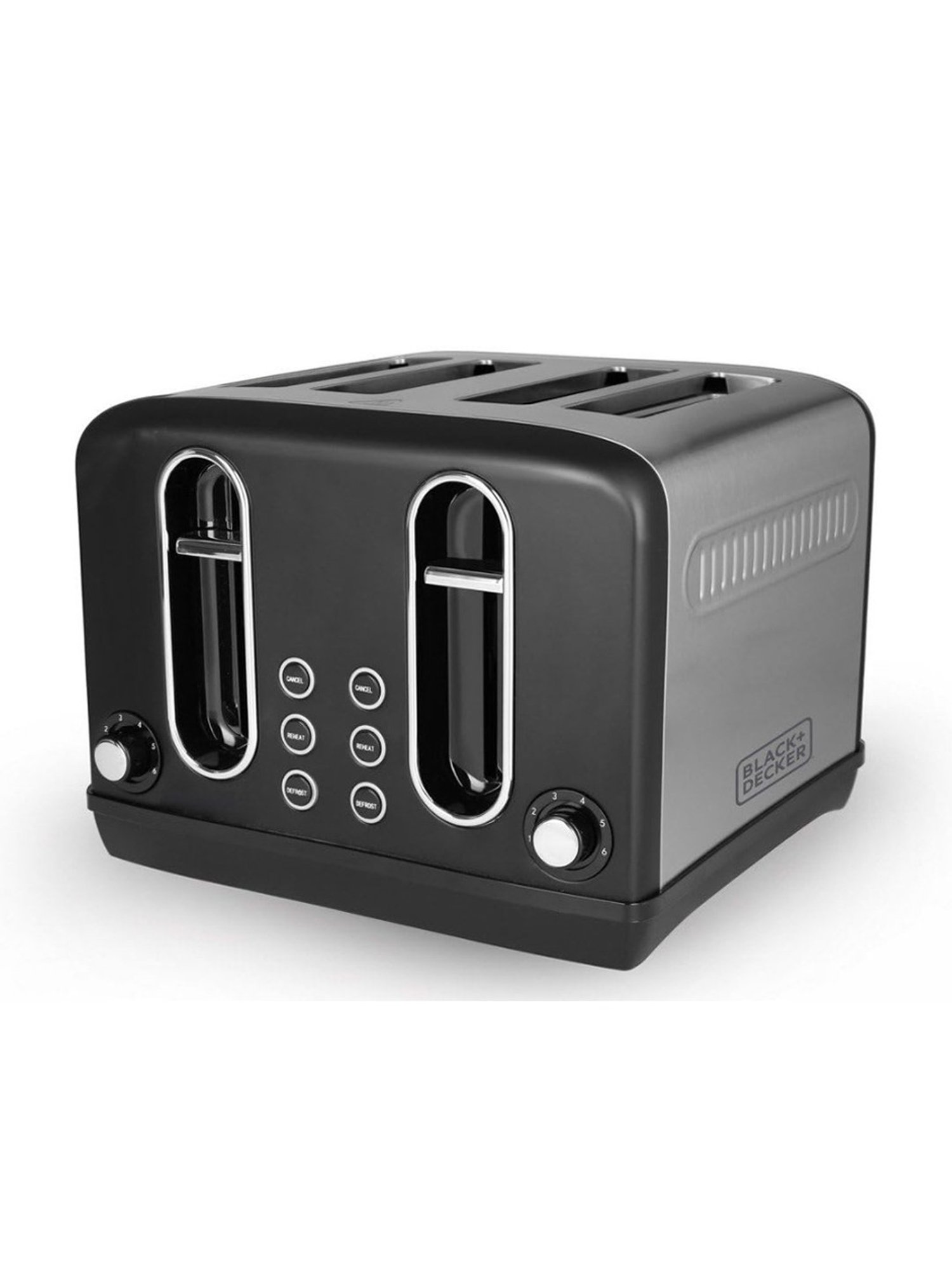 Black+Decker BXT00401IN Pop up Toaster 2300W with Stainless Steel Housing (Black)