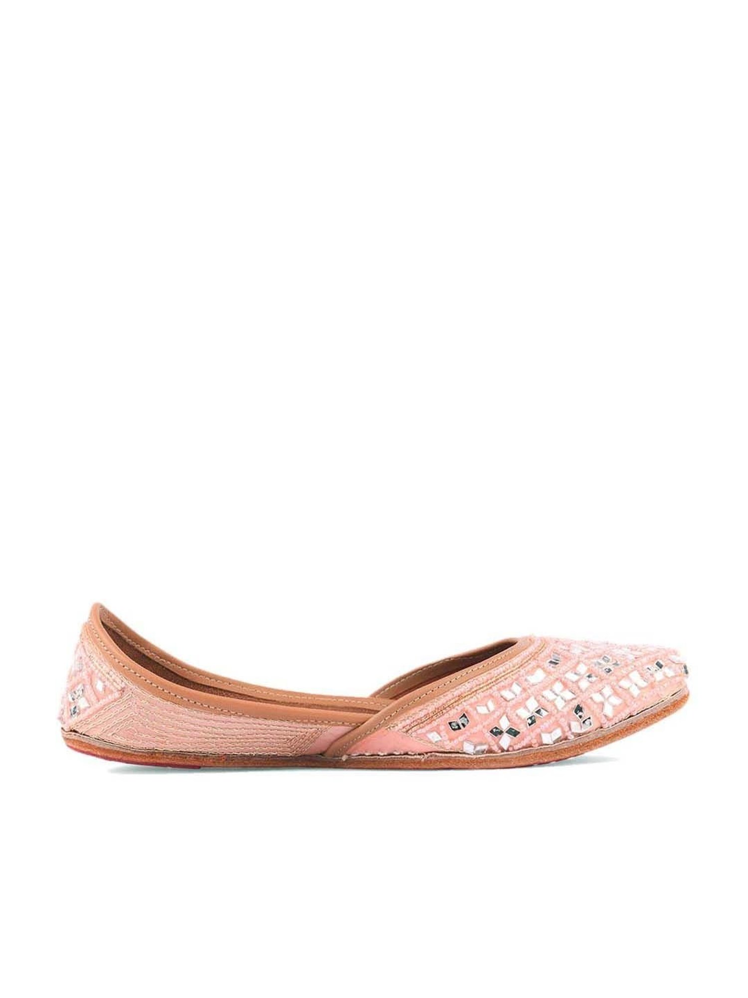 Desi Colour Women's Pink Ethnic Juttis