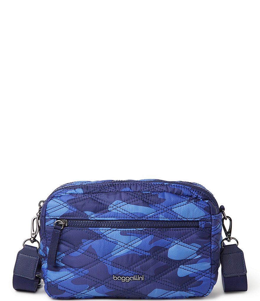 Baggallini Quilted Multi-Compartment Double Zip Crossbody Bag