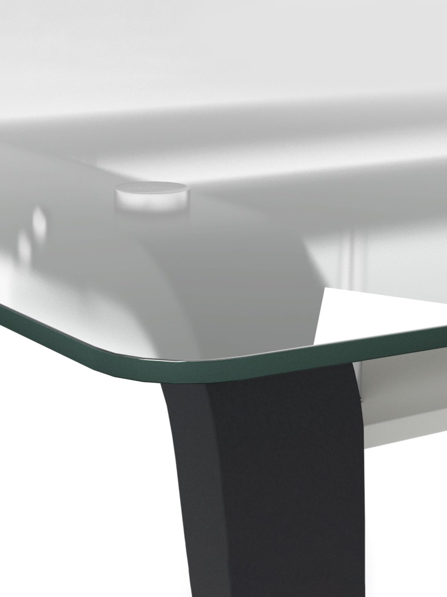 Godrej Interio Crescent Black & Yellow Tempered Glass 8 Seater Rectangular Dining Table Set