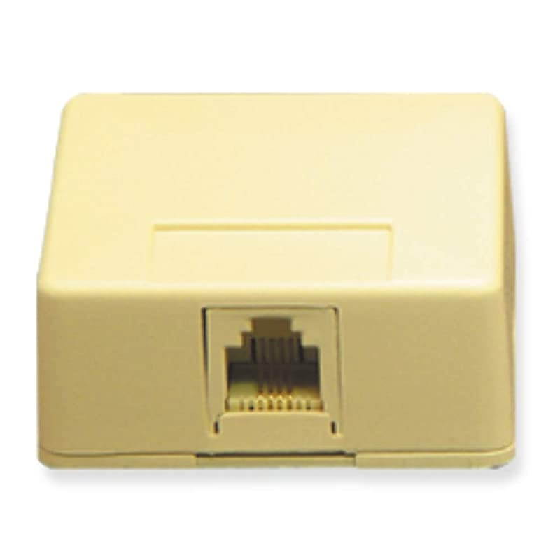 Surface Mount Jack in 6P6C White