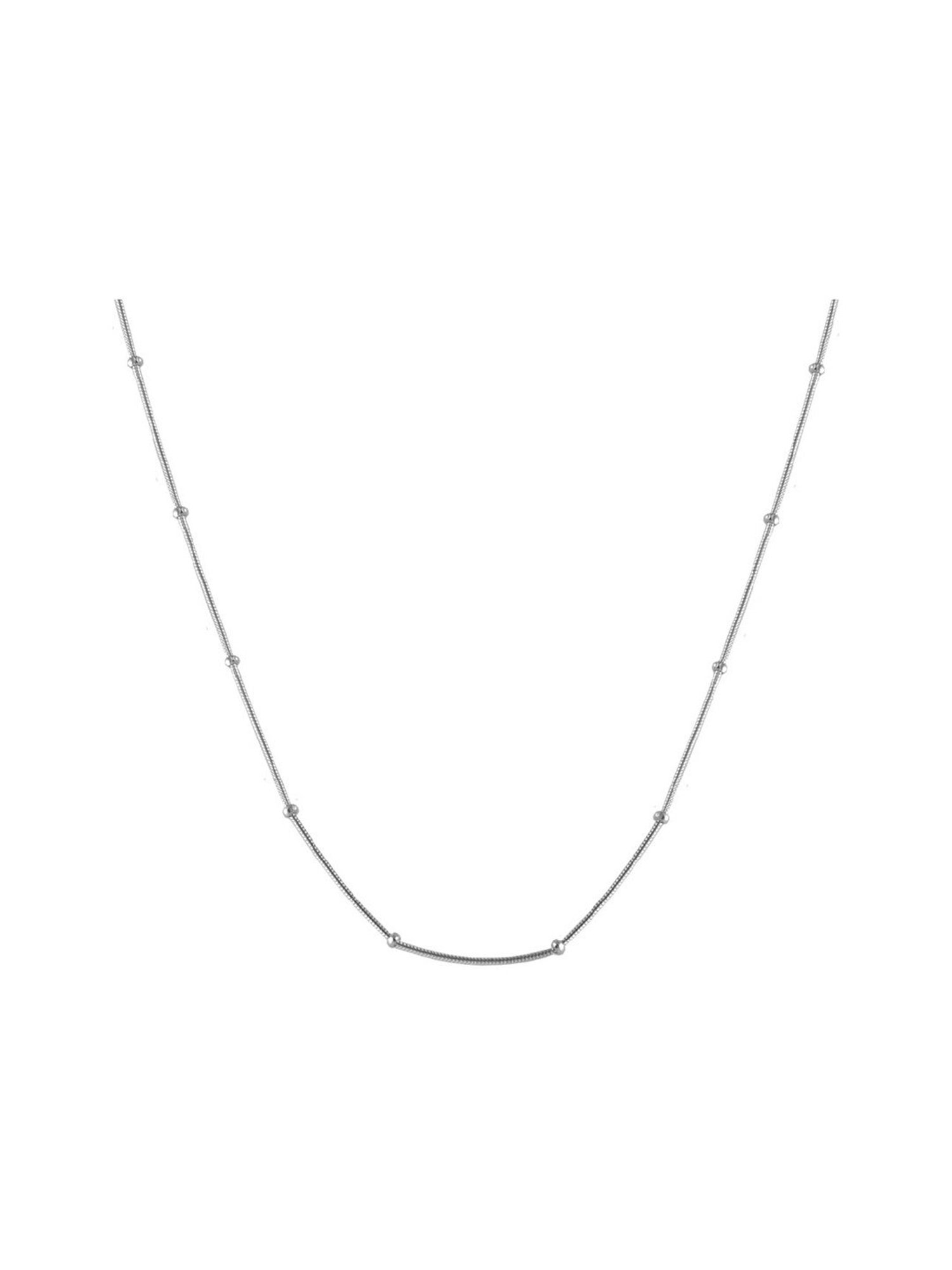 Rihi by P.C. Chandra Jewellers Silver Ball Necklace Chain For Women & Girls