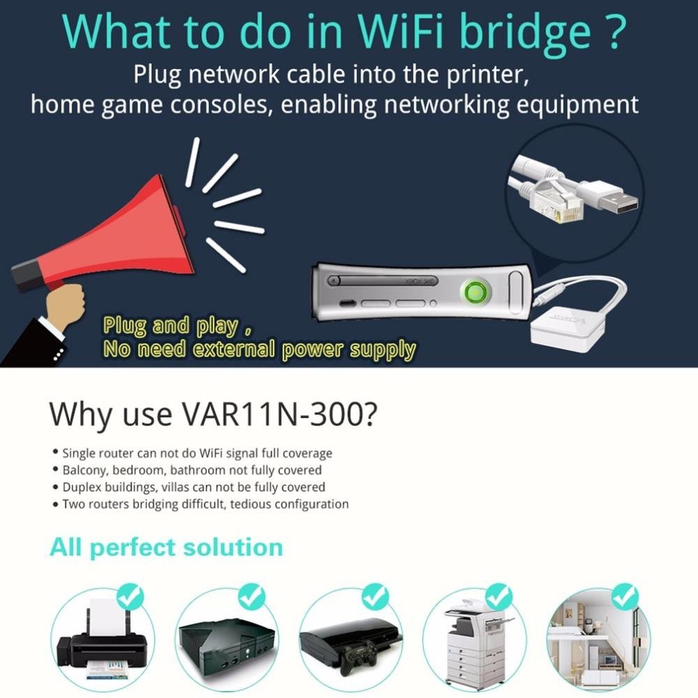 Mini WiFi Wireless 300Mbps Networking Router WiFi Bridge WiFi Repeater Booster Powered By USB