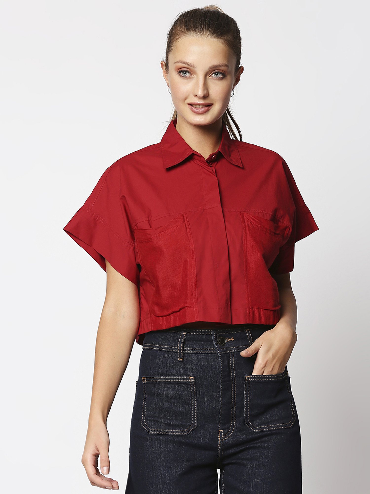 Remanika Red Pure Cotton Shirt