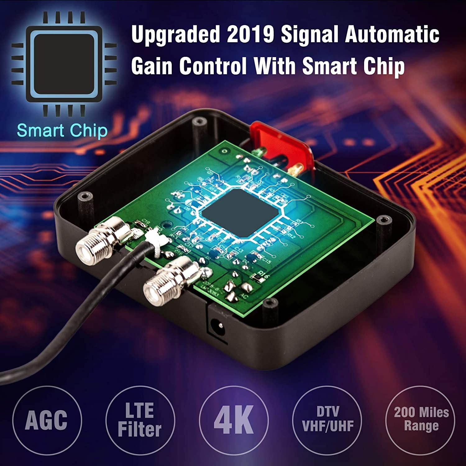 FiveStar Outdoor HDTV Antenna 2019 Newest Model Up to 150 Miles Long Range with Motorized 360 Degree Rotation, UHF/VHF/FM Radio with Infrared Remote Control Advanced Design Plus Installation Kit