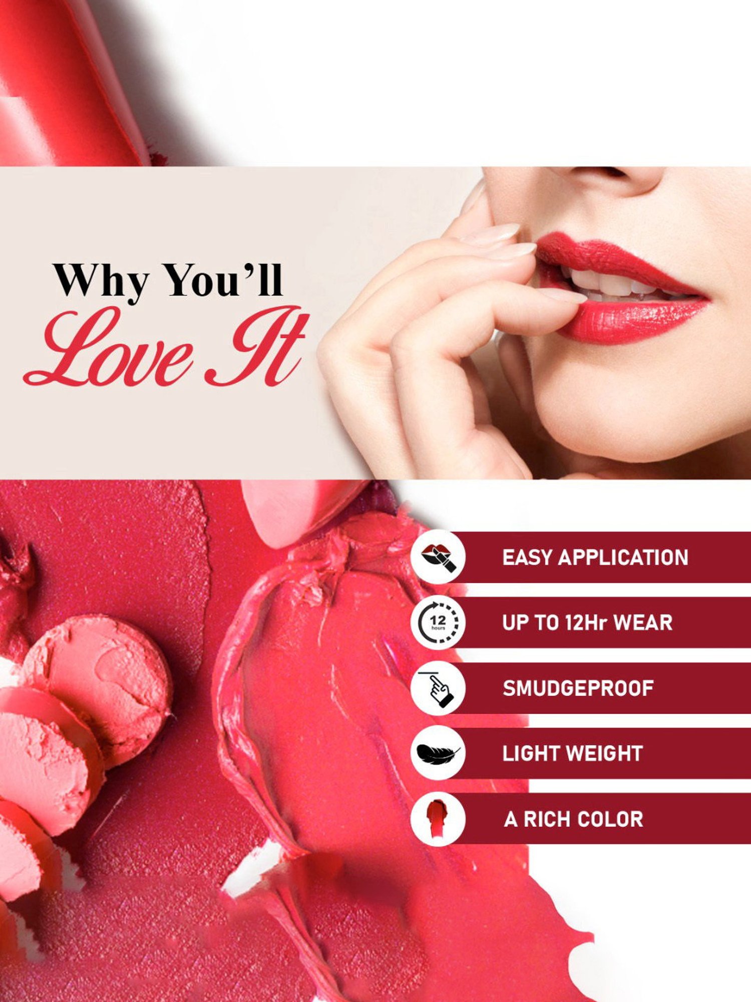 Half N Half Play n Slay Transfer Proof Lipstick 05 Just Maroon - 2.4 gm