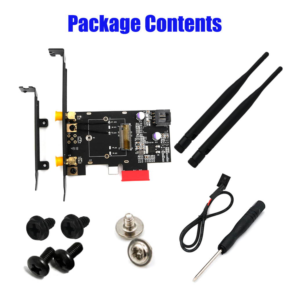 NGFF M.2 key A to PCI-e X1 Adapter for WiFi and Bluetooth Card