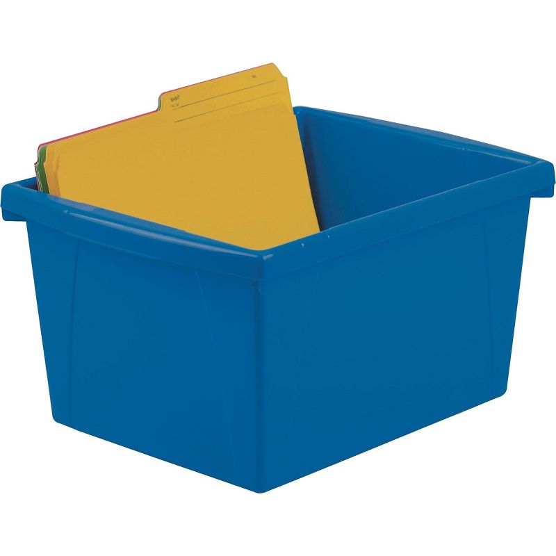 Storex Storage Bins, 10 X 12 5/8 X 7 3/4, 4 Gallon STX61514S06C
