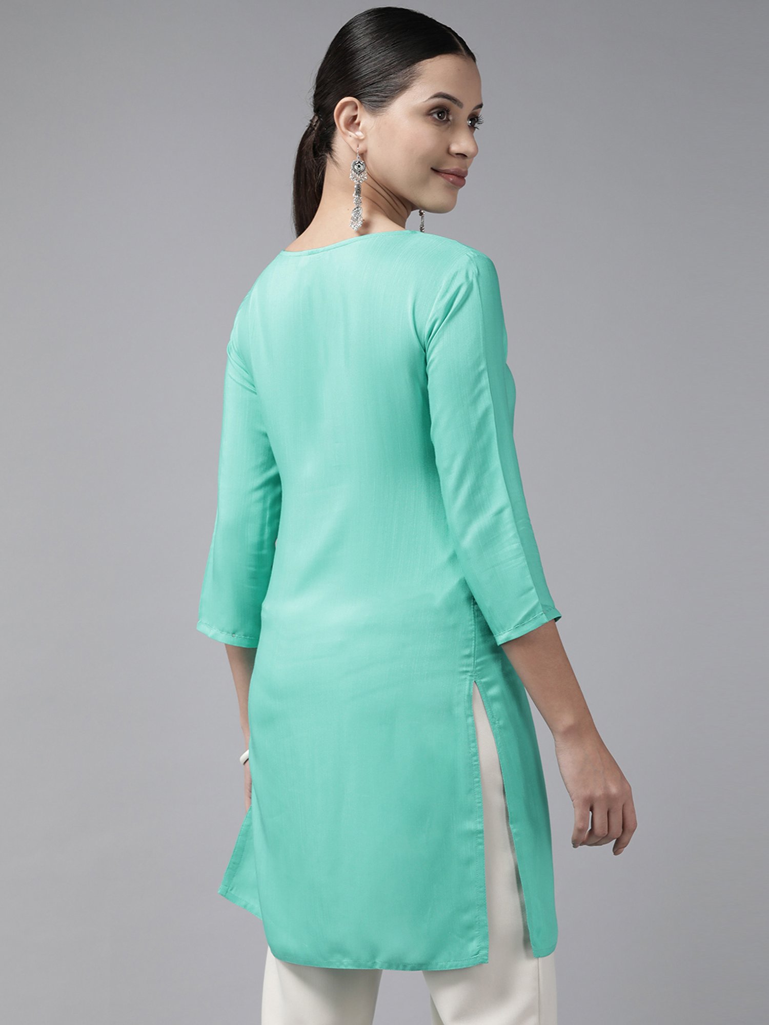 Prakrti Blue Straight Kurti