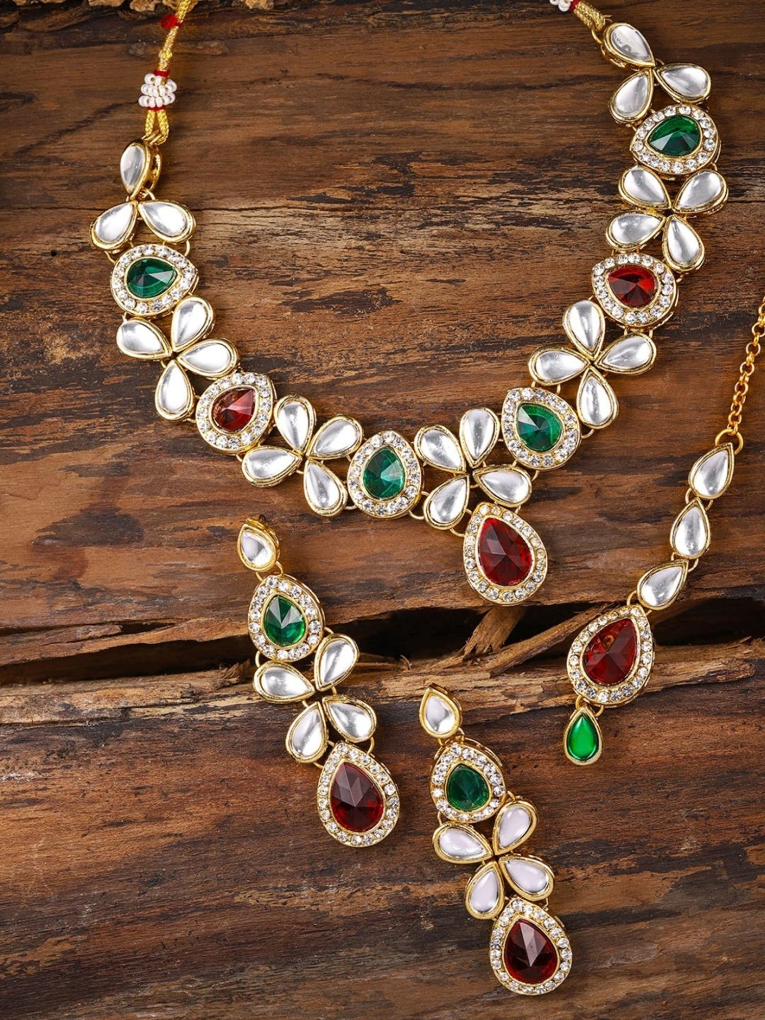 Zaveri Pearls Multicolor Alloy Necklace Set