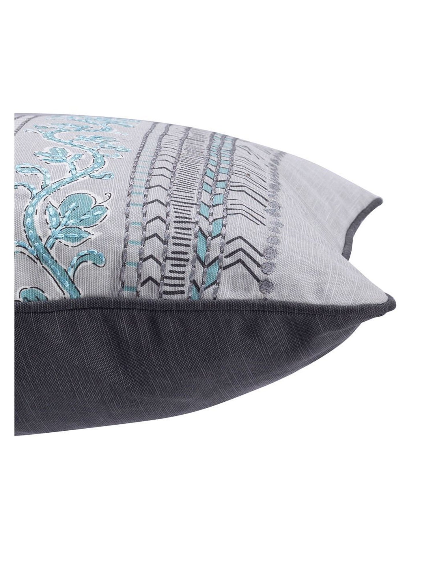 Maspar Printed Blue Cotton Vintage Cushion Cover