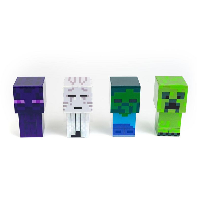 Robe Factory LLC Minecraft Mini Mob 4-Piece Figure Mood Light Set | Battery Operated