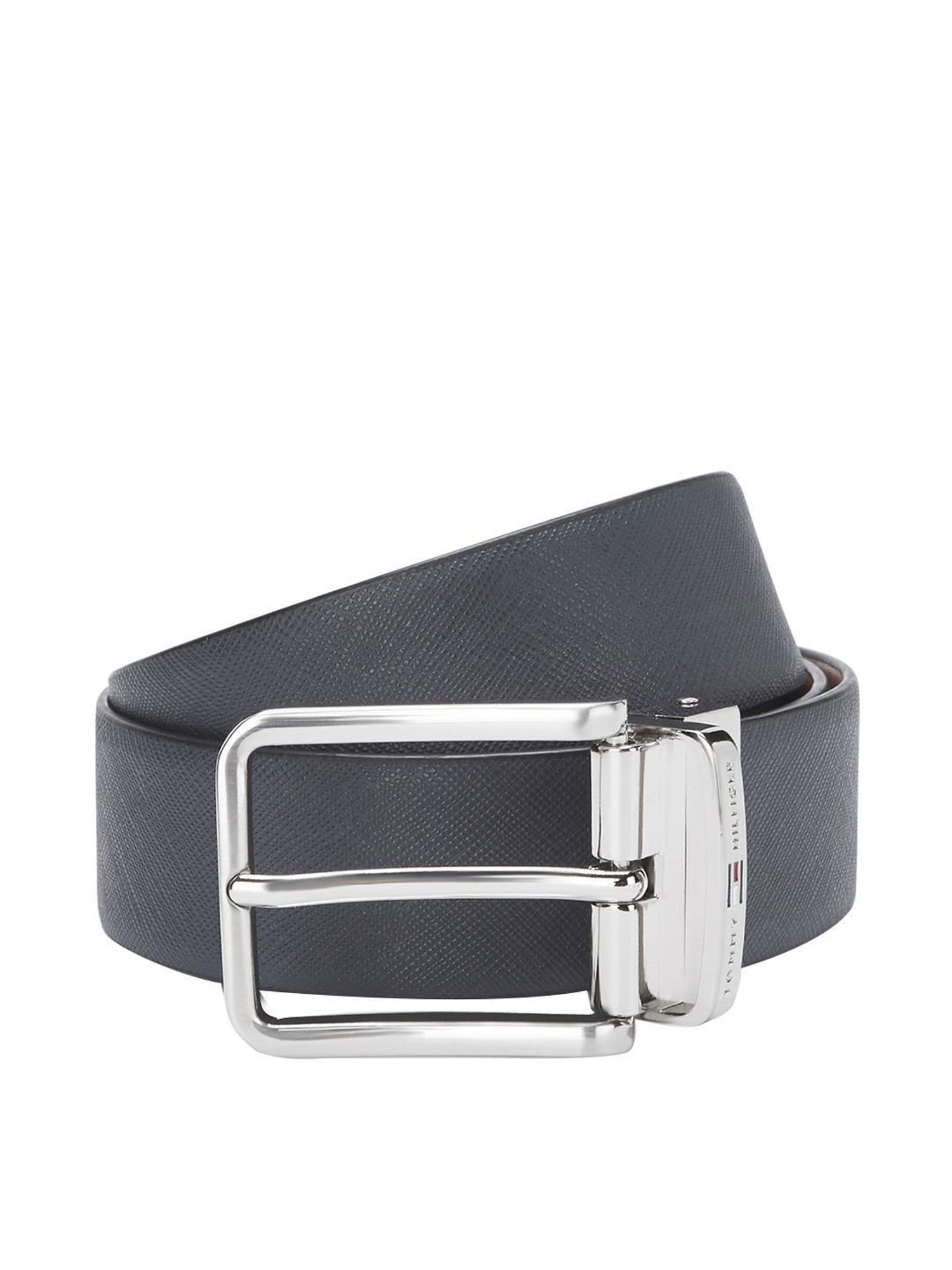 Crusset Black Leather Formal Belt for Men