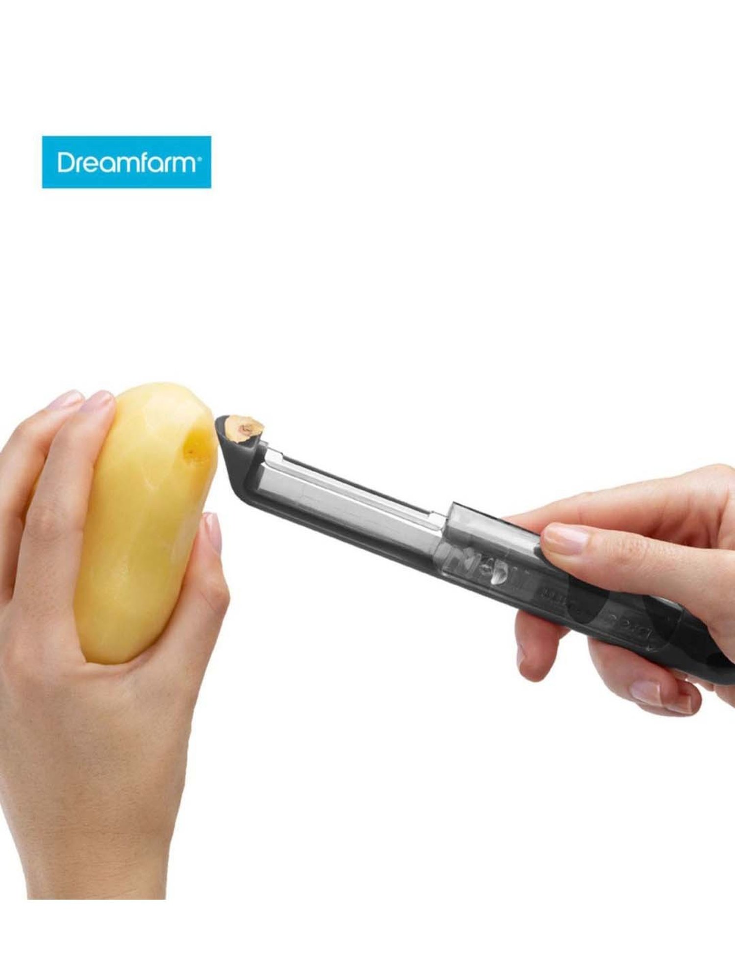 Dreamfarm Black Medium Self Sharpening Vegetable Peeler
