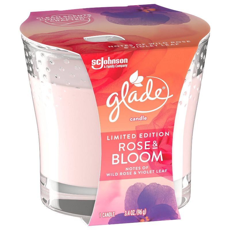 Glade Rose & Bloom Small Jar Candle - 3.4oz