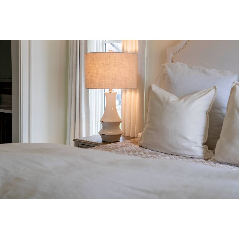 30" Ceramic Callie Table Lamp White - Decor Therapy