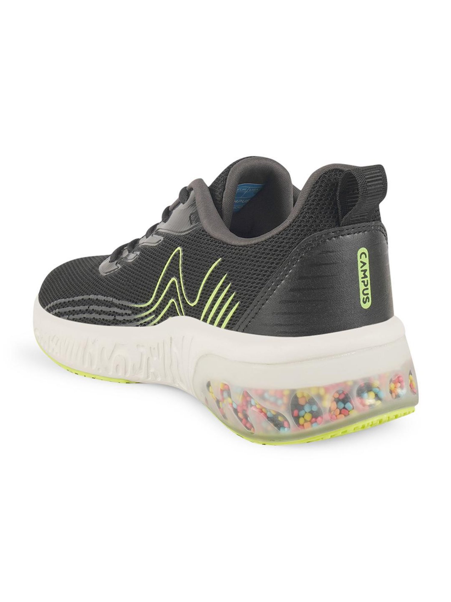 Campus Kids CAMP-FURRY Black Running Shoes