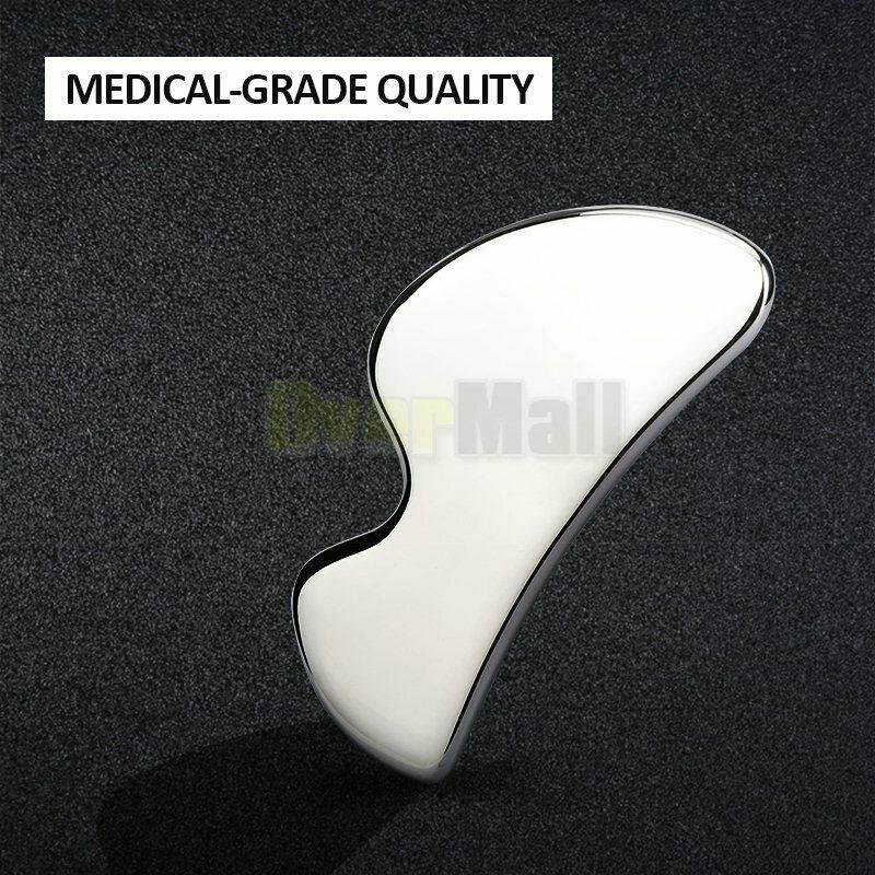 Gua Sha Stainless Steel  Stone Muscle Scraping Tool Massage Therapy Tissue USA