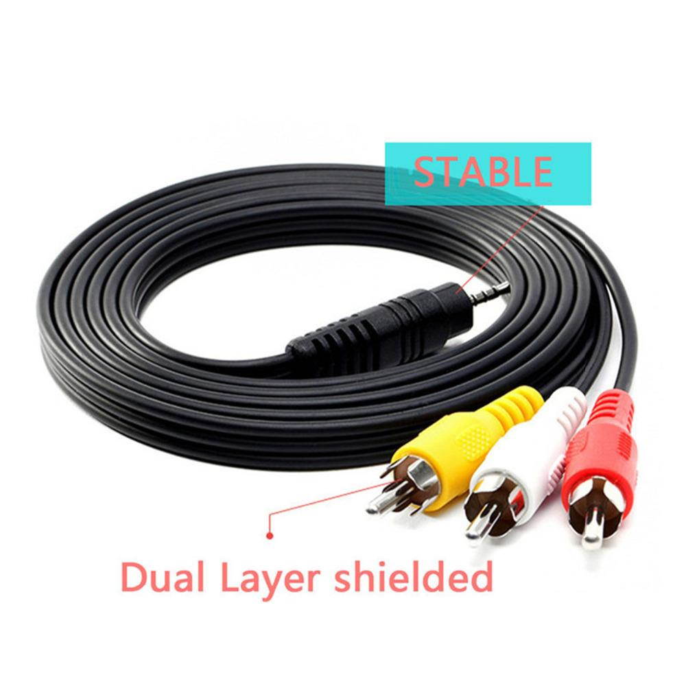 1.5M 3.5mm Jack Plug Male to 3 RCA Adapter to RCA Male Audio Video High Quality AV Cable Wire Cord for Android tv box DVD Player