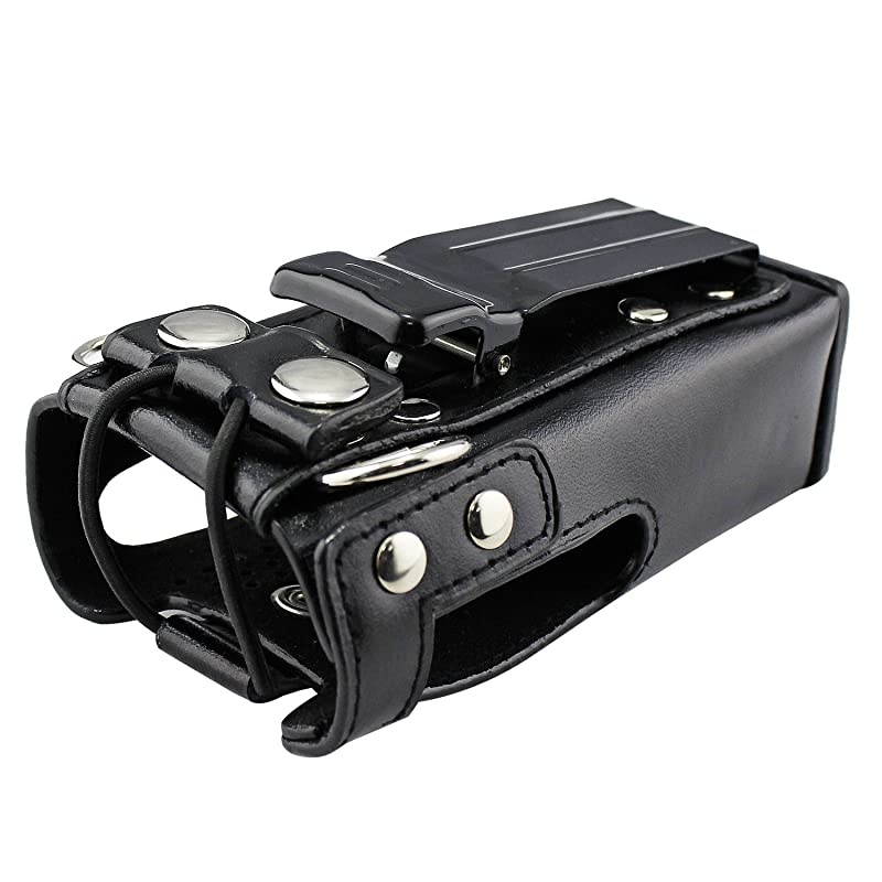 Hard Leather Case Carrying Holder Holster for Motorola Two Way Radio HT750 HT1250 HT1550 GP320 GP340 GP360