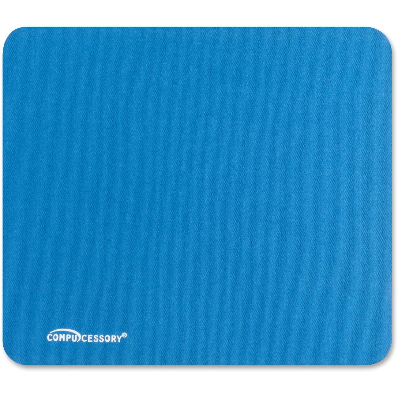 Compucessory Economy Mouse Pad Nonskid Rubber Base 9-1/2"x8-1/2" Blue 23605