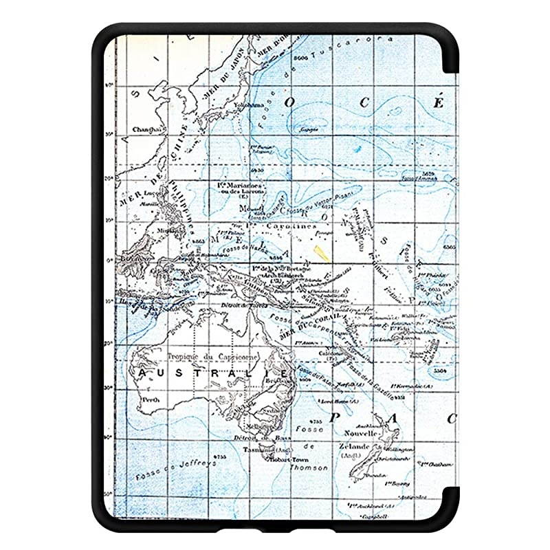 Painting Case for AllNew Kindle 10th Gen 2019 Release onlyWill not fit Kindle Paperwhite or Kindle Oasis Blue Map