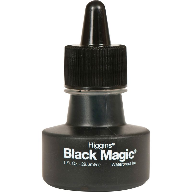 Higgins Waterproof Drafting Ink Opaque 1 oz Blackest Black 44011